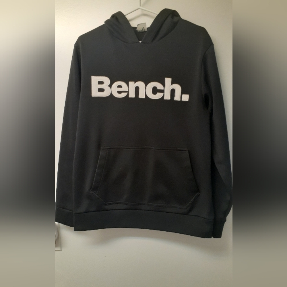 Men's black Bench black/white hoodie - size small - Picture 1 of 5